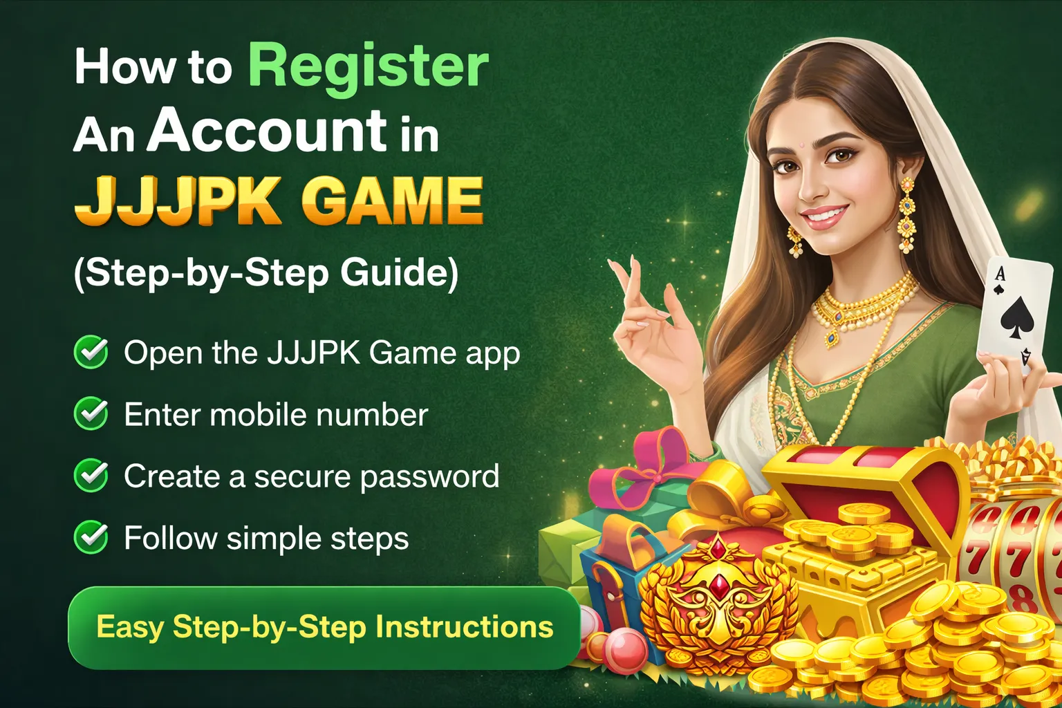 Step-by-step guide on how to register an account in JJJPK Game showing registration process and user interface